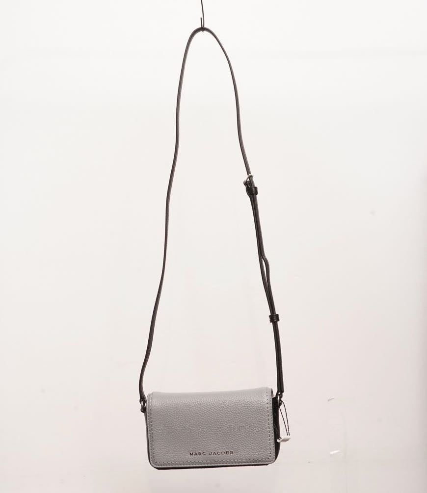 マークジェイコブス ブラック×グレー×ホワイト レザー ミニショルダーバッグ MARC JACOBS BLACK GRAY WHITE LEATHER MINI SHOULDER BAG WOMENS