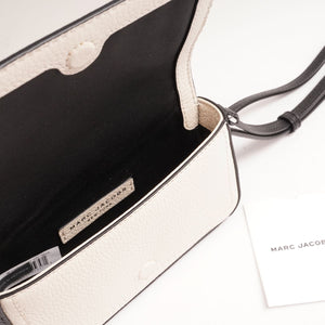 マークジェイコブス ブラック×グレー×ホワイト レザー ミニショルダーバッグ MARC JACOBS BLACK GRAY WHITE LEATHER MINI SHOULDER BAG WOMENS