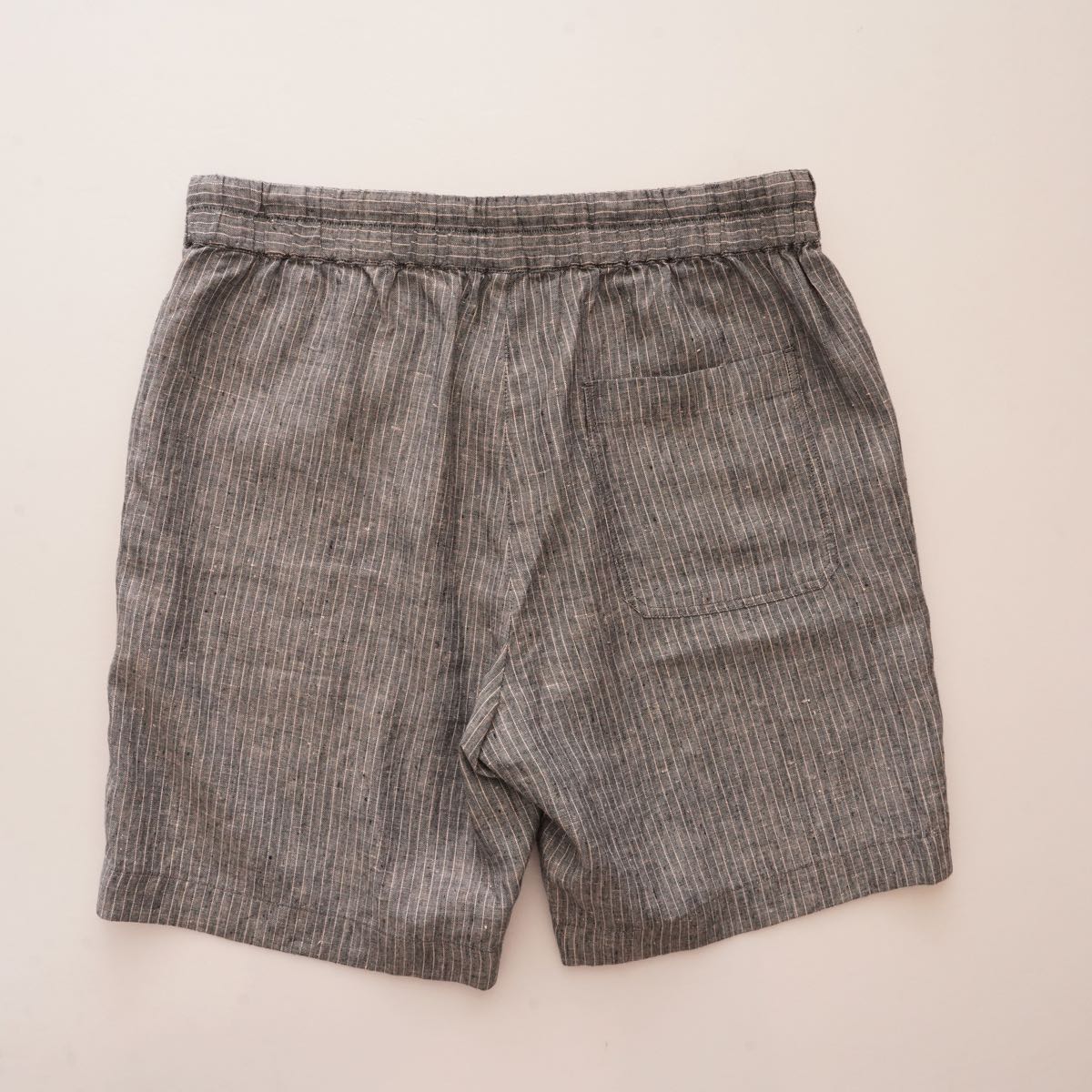 ヴィンス グレー ストライプ ヘンプ ショーツ ショートパンツ VINCE HEMP STRIPE SHORTS SHORT PANTS MEN