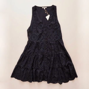 スプレンディッド  ネイビー Vネック バーディ アイレットドレス ワンピース SPLENDID NAVY V-NECK BIRDIE EYELET DRESS WOMENS