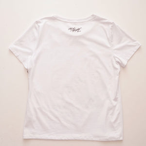 KARL LAGERFELD PARIS カールラガーフェルド パリ ホワイト プリント Tシャツ WHITE  PRINT TEE WOMEN