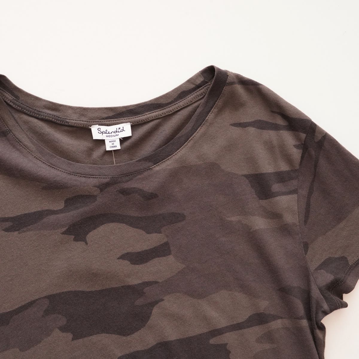 スプレンディッド カモフラージュ柄 コットン 迷彩 Tシャツ SPLENDID CAMOUFLAGE TEE WOMENS