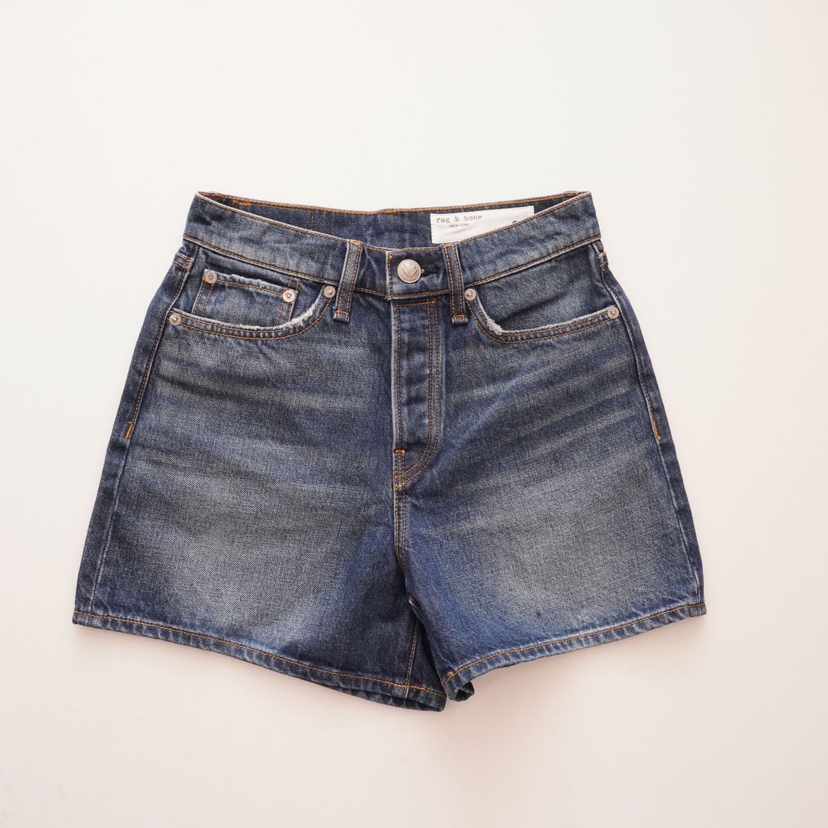 ラグアンドボーン ハイライズ インディゴ デニムショーティ ショーツ RAG&BONE INDIGO HIGH-RISE DENIM 「Maya」SHORTY SHORT WOMEN