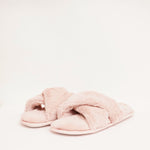 画像をギャラリービューアに読み込む, スプレンディッド ピンク もふもふファー クロススリッパ SPLENDID PINK FUR CROSS SLIPPERS WOMENS
