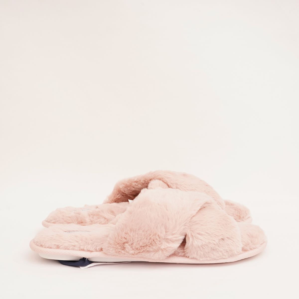 スプレンディッド ピンク もふもふファー クロススリッパ SPLENDID PINK FUR CROSS SLIPPERS WOMENS