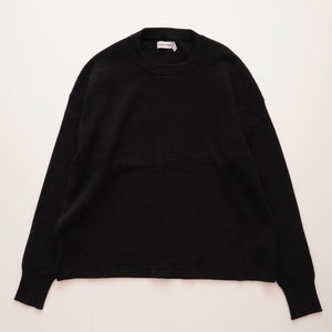 CK カルバンクライン ブラック クルーネック サーマルカットソー CALVIN KLEIN BLACK THERMAL COTTON CREW-NECK  WOMENS