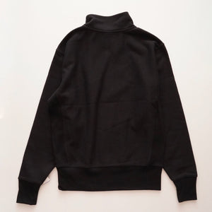 チャンピオン ブラック ランタグフラグ ワンポイントワッペン ハーフジップ スウェット CHAMPION BLACK RUN-TAG FLAG HALF-ZIP SWEAT MENS