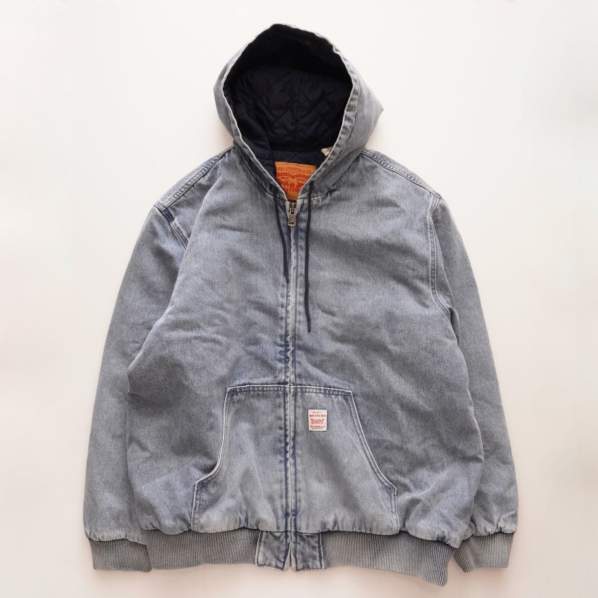 LEVI'S リーバイス ライトインディゴ 中わたフーディ リラックスフィット デニムジャケット LIGHT INDIGO HOODIE RELAXED DENIM JACKET MENS