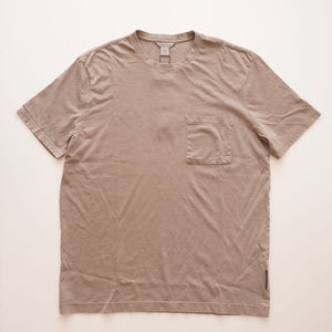 CK カルバンクライン ガーメントダイ グレージュ ポケットTシャツ CALVIN KLEIN GARMENT-DYE GRAY-BEIGE POCKET TEE MENS