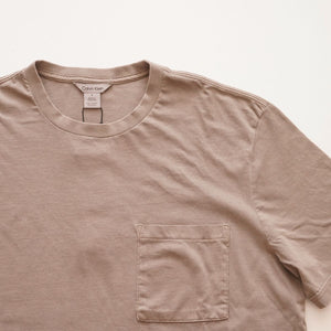 CK カルバンクライン ガーメントダイ グレージュ ポケットTシャツ CALVIN KLEIN GARMENT-DYE GRAY-BEIGE POCKET TEE MENS