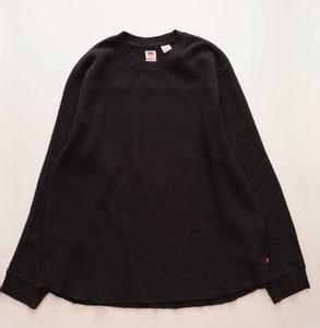 LEVI'S リーバイス ブラック サーマル クルーネック カットソー  BLACK THERMAL CREW LONG SLEEVE TEE MENS