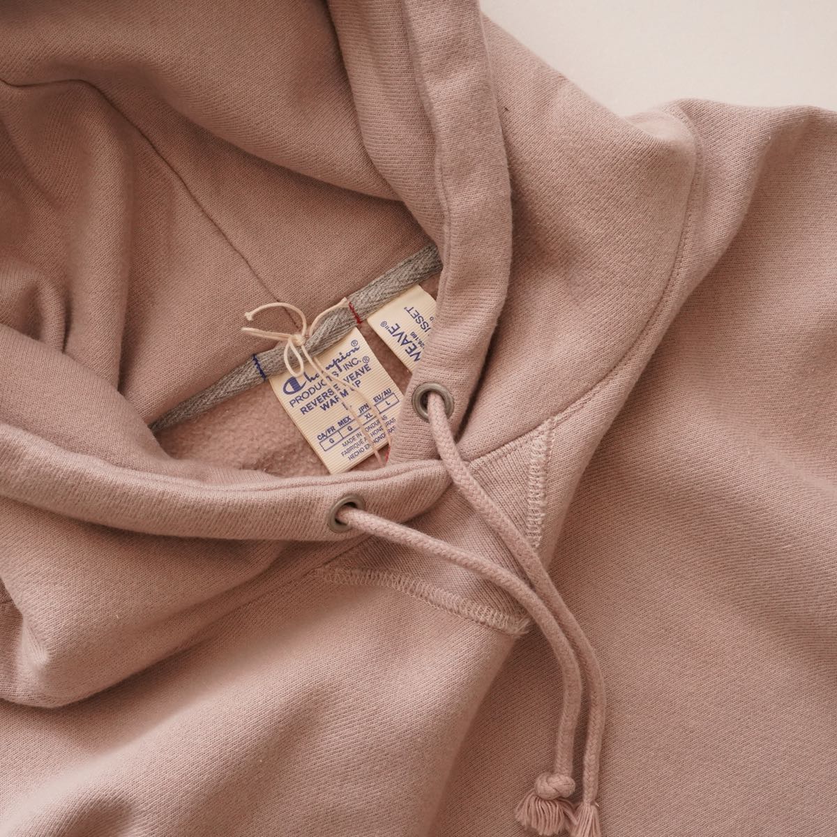 チャンピオン ダーティピンク リバースウィーブ フーディ CHAMPION WASHED EVENING BLUSH REVERSE WEAVE HOODIE WOMENS