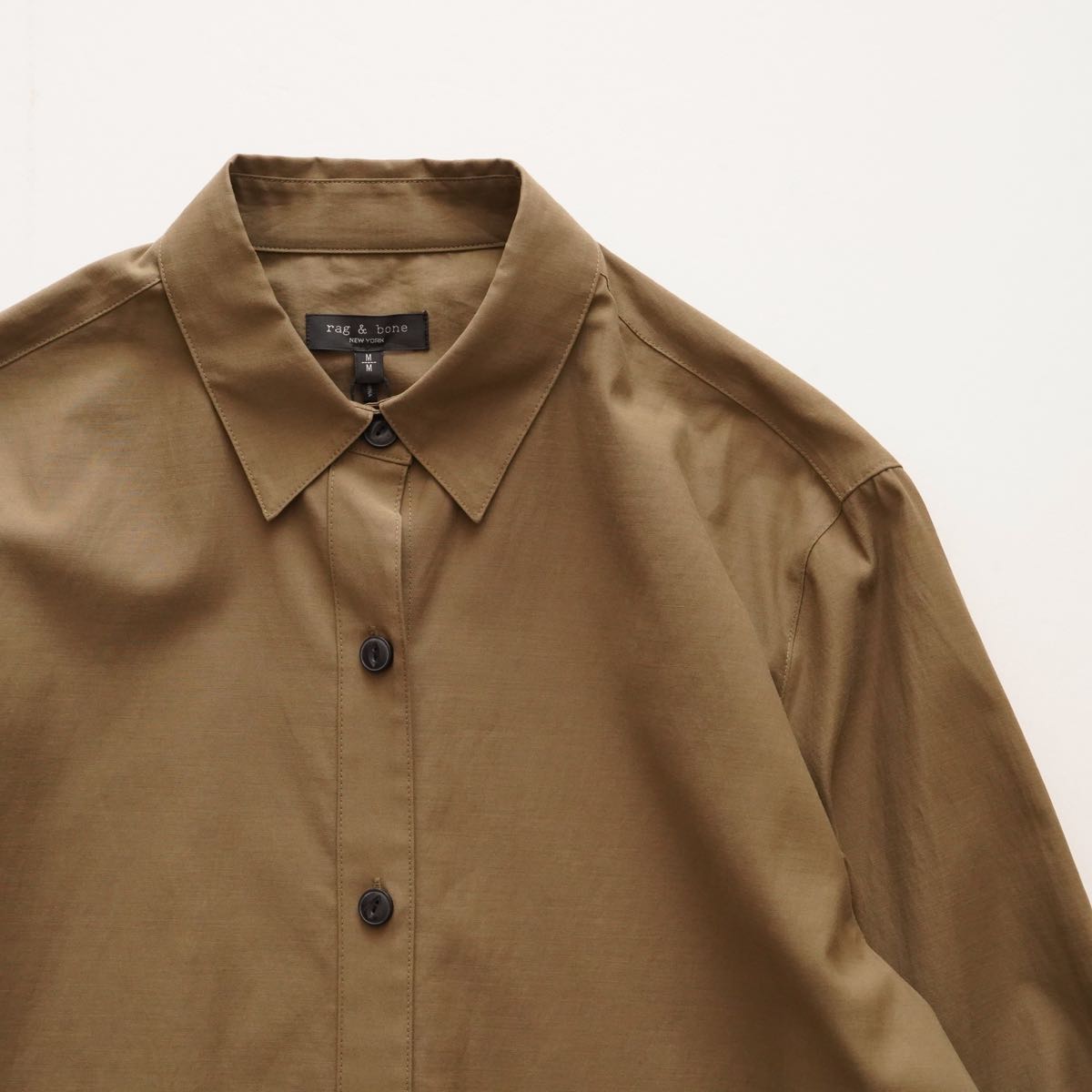 ラグアンドボーン ニューヨーク ダークオリーブ キュプラコットンシャツ ブラウス RAG&BONE NEWYORK DARK OLIVE CUPRO COTTON SHIRT WOMEN