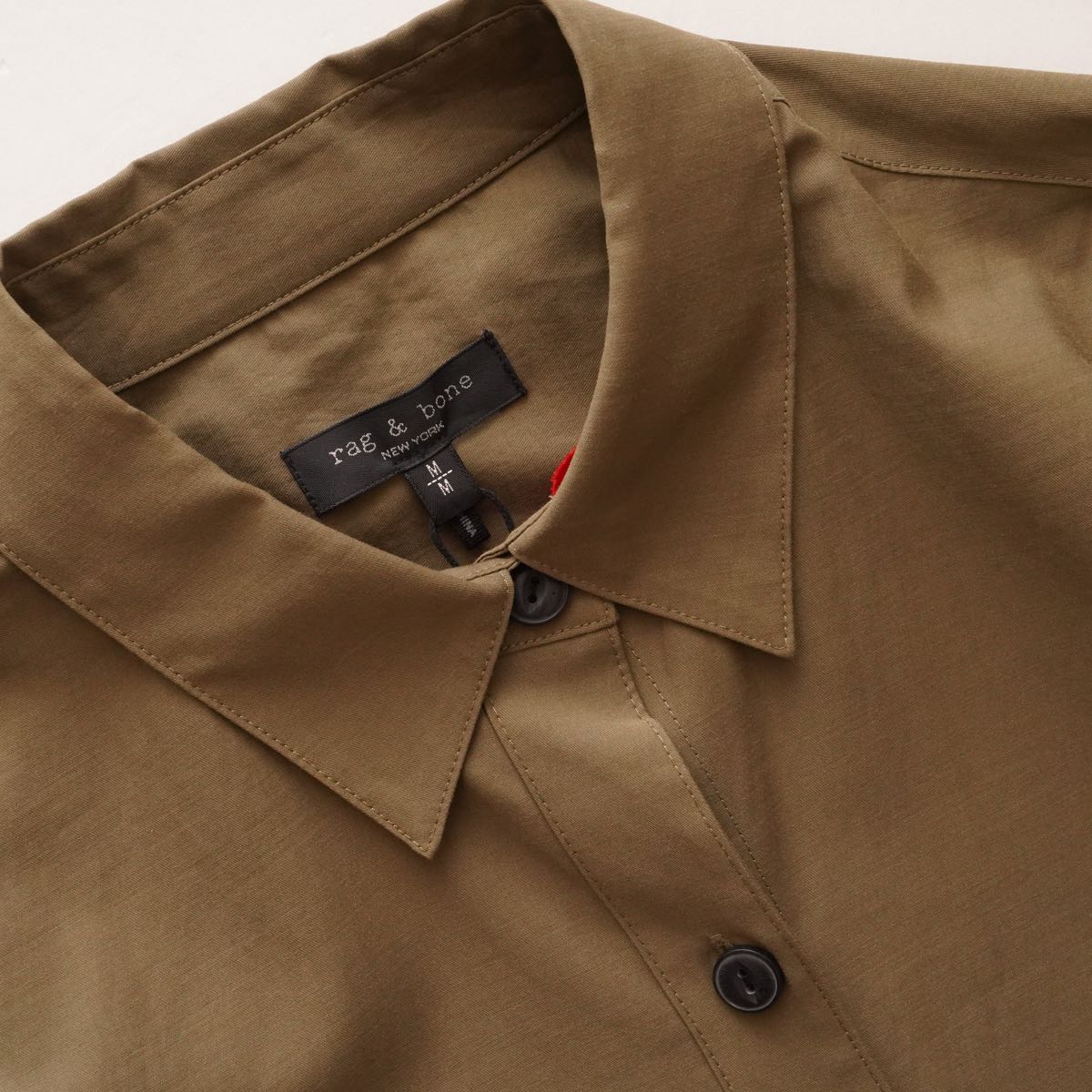 ラグアンドボーン ニューヨーク ダークオリーブ キュプラコットンシャツ ブラウス RAG&BONE NEWYORK DARK OLIVE CUPRO COTTON SHIRT WOMEN