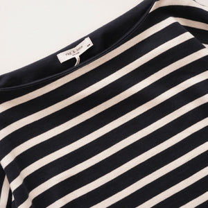 ラグアンドボーン ニューヨーク ネイビー×ホワイト ボーダー 長袖カットソー RAG&BONE NEWYORK NAVY WHITE BORDER L/S TEE WOMEN