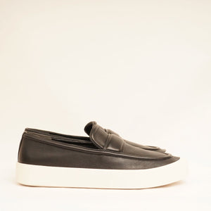 ビンス ヴィンス ブラック レザー スリッポン VINCE BLACK LEATHER SLIP-ON SNEAKERS MENS