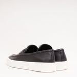 画像をギャラリービューアに読み込む, ビンス ヴィンス ブラック レザー スリッポン VINCE BLACK LEATHER SLIP-ON SNEAKERS MENS
