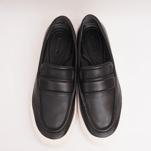 ビンス ヴィンス ブラック レザー スリッポン VINCE BLACK LEATHER SLIP-ON SNEAKERS MENS