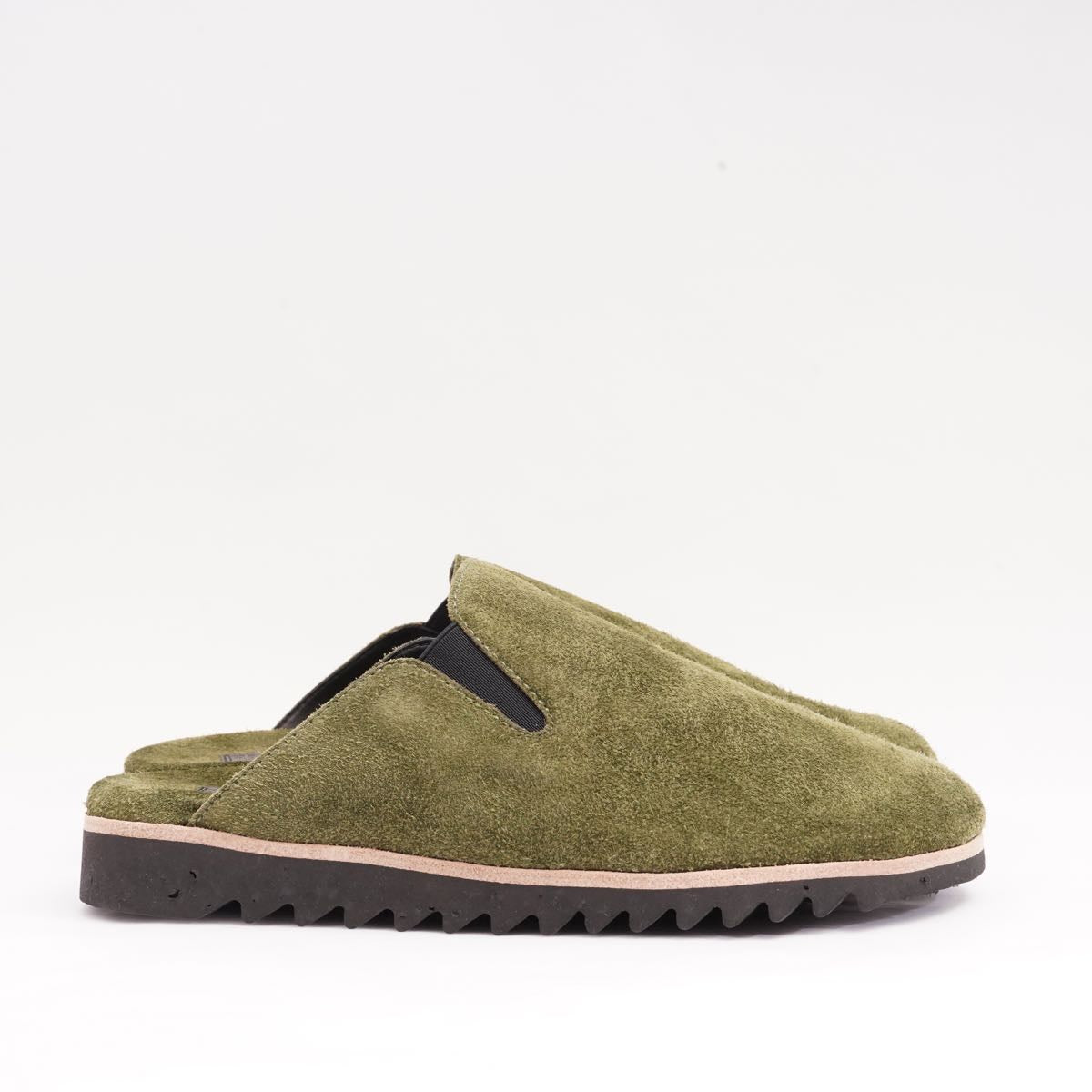 RAG&BONE ラグアンドボーン グリーン スウェード スリッポン シューズ  アンスレースライド GREEN SUEDE SLIP-ON SHOES ANSLEY SLIDE MENS