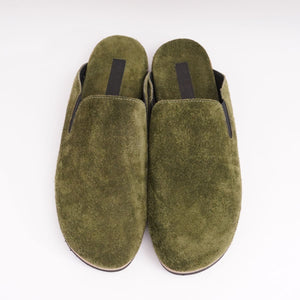 RAG&BONE ラグアンドボーン グリーン スウェード スリッポン シューズ  アンスレースライド GREEN SUEDE SLIP-ON SHOES ANSLEY SLIDE MENS