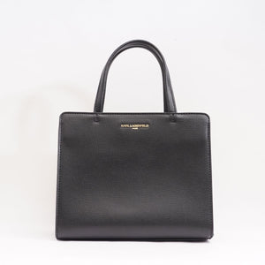 KARL LAGERFELD PARIS カールラガーフェルド ブラック ハンドバッグ ロゴショルダーバッグ BLACK HANDBAG LOGO SHOULDER BAG