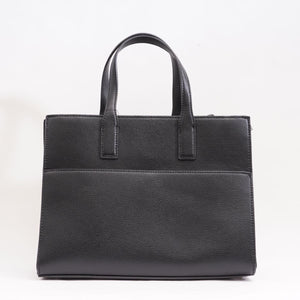 KARL LAGERFELD PARIS カールラガーフェルド ブラック レザー ハンドバッグ ショルダーバッグ BLACK LEATHER HANDBAG SHOULDER BAG