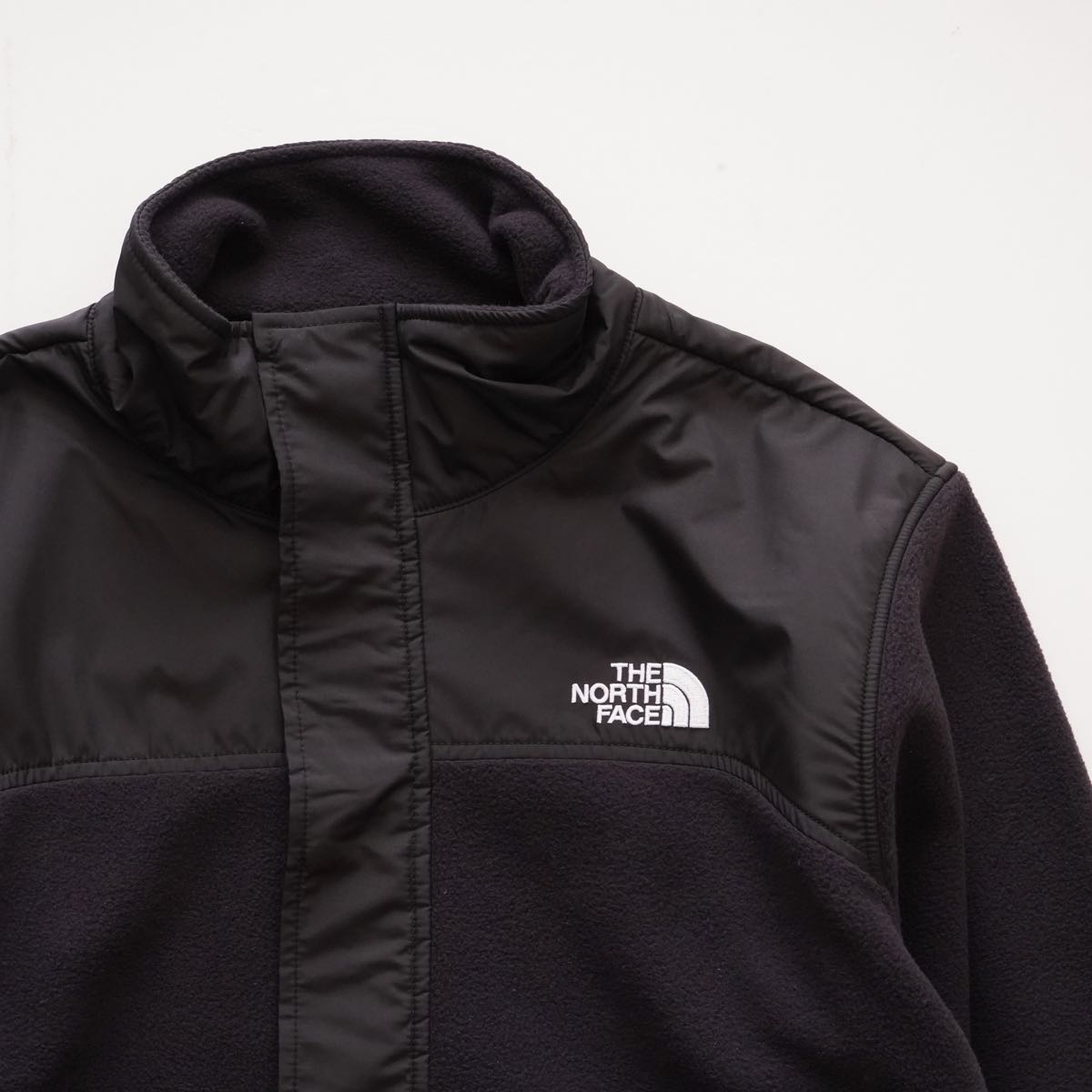 ノースフェイス ブラック 異素材 フリースジップアップ ジャケット  THE NORTH FACE BLACK FLEECE ZIP UP JACKET MENS