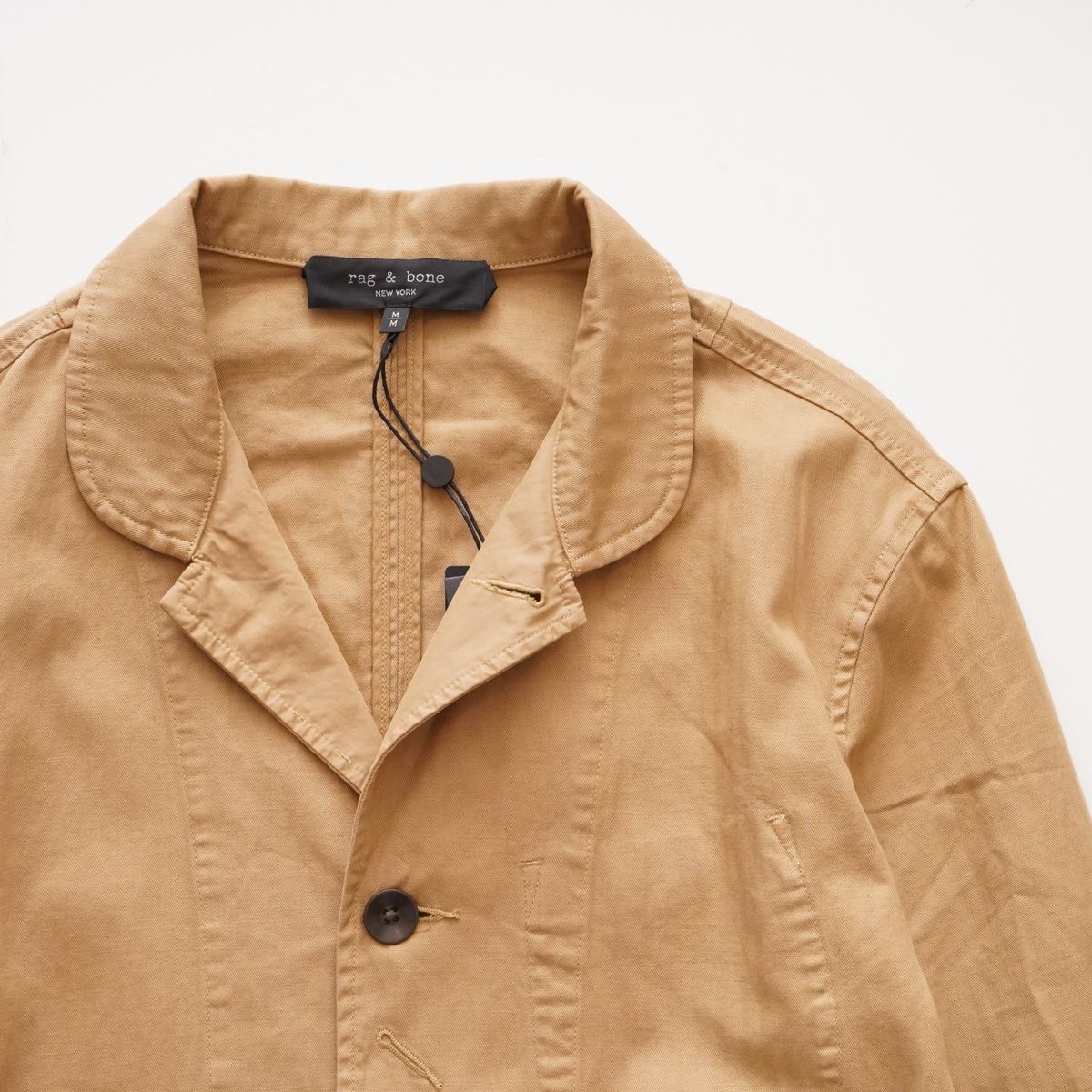 RAG&BONE NEWYORK ラグアンドボーン ラギッドブラウン カーキ ヘリンボーン リネンミックス コットンジャケット RUGGED BROWN COTTON LINEN BLAZER JACKET MENS