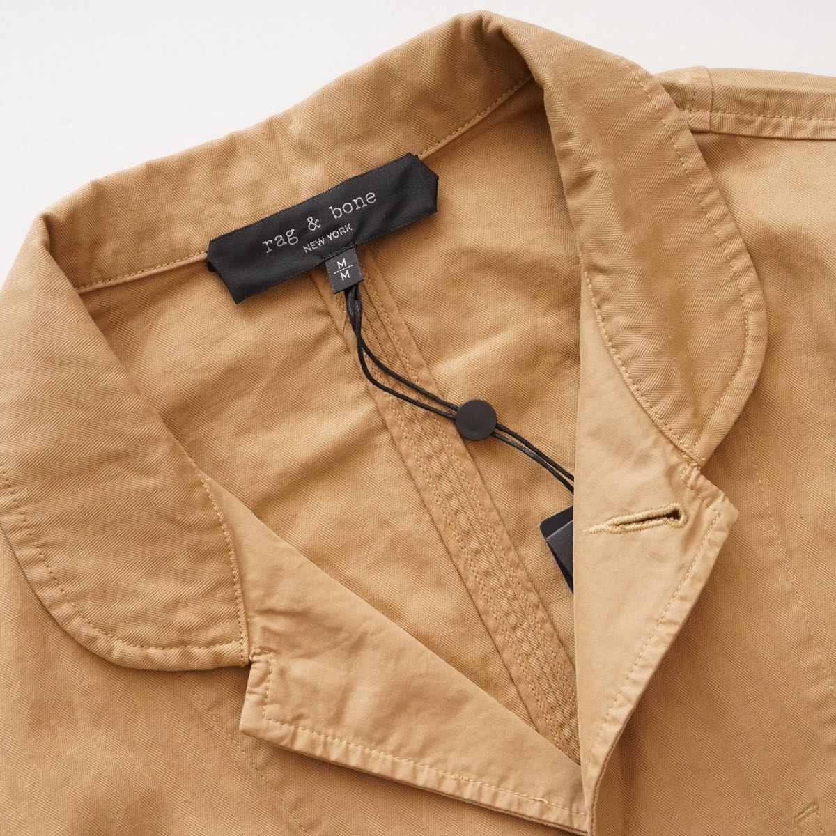 RAG&BONE NEWYORK ラグアンドボーン ラギッドブラウン カーキ ヘリンボーン リネンミックス コットンジャケット RUGGED BROWN COTTON LINEN BLAZER JACKET MENS
