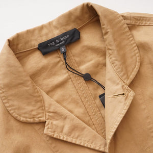 RAG&BONE NEWYORK ラグアンドボーン ラギッドブラウン カーキ ヘリンボーン リネンミックス コットンジャケット RUGGED BROWN COTTON LINEN BLAZER JACKET MENS
