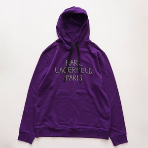 KARL LAGERFELD PARIS カールラガーフェルド パリ パープル ロゴフーディ パーカー PURPLE LOGO HOODIE MEN