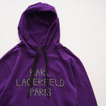 画像をギャラリービューアに読み込む, KARL LAGERFELD PARIS カールラガーフェルド パリ パープル ロゴフーディ パーカー PURPLE LOGO HOODIE MEN
