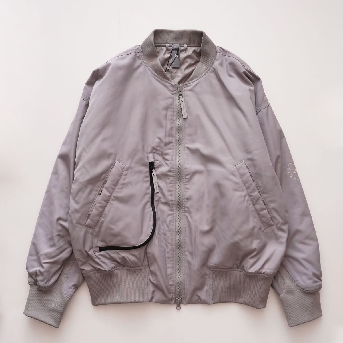 アディダス ステラマッカートニー ダブグレー ボンバージャケット ドロップショルダー ブルゾン ADIDAS × STELLA MCCARTNEY DOVE GRAY BOMBER JACKET WOMEN