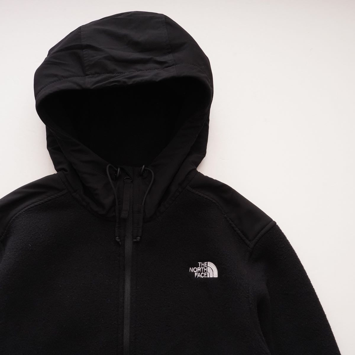 ノースフェイス ブラック ポーラテック フリース ジップアップ パーカー フーディ  THE NORTH FACE POLARTEC BLACK FLEECE ZIP UP HOODIE MENS