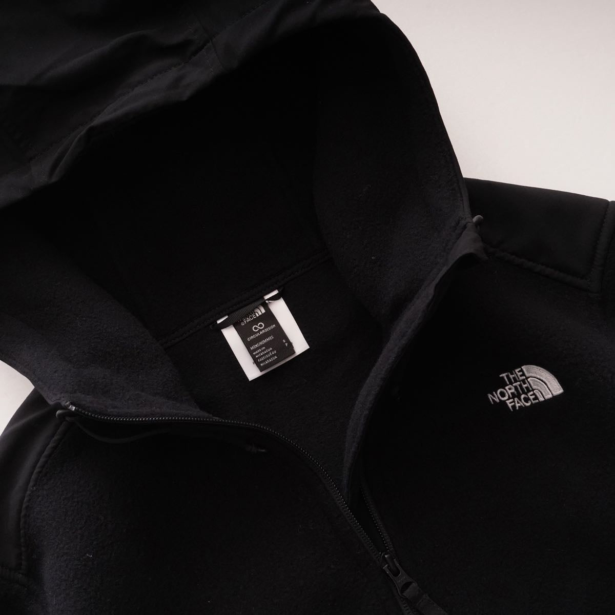 ノースフェイス ブラック ポーラテック フリース ジップアップ パーカー フーディ  THE NORTH FACE POLARTEC BLACK FLEECE ZIP UP HOODIE MENS