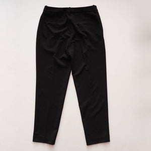 KARL LAGERFELD PARIS カールラガーフェルド ブラック ストレッチ センタープレス スラックス パンツ BLACK POLY SLACKS PANTS WOMEN