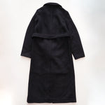 画像をギャラリービューアに読み込む, CK カルバンクライン ブラック ウールロングコート CALVIN KLEIN BLACK WOOL COAT WOMENS
