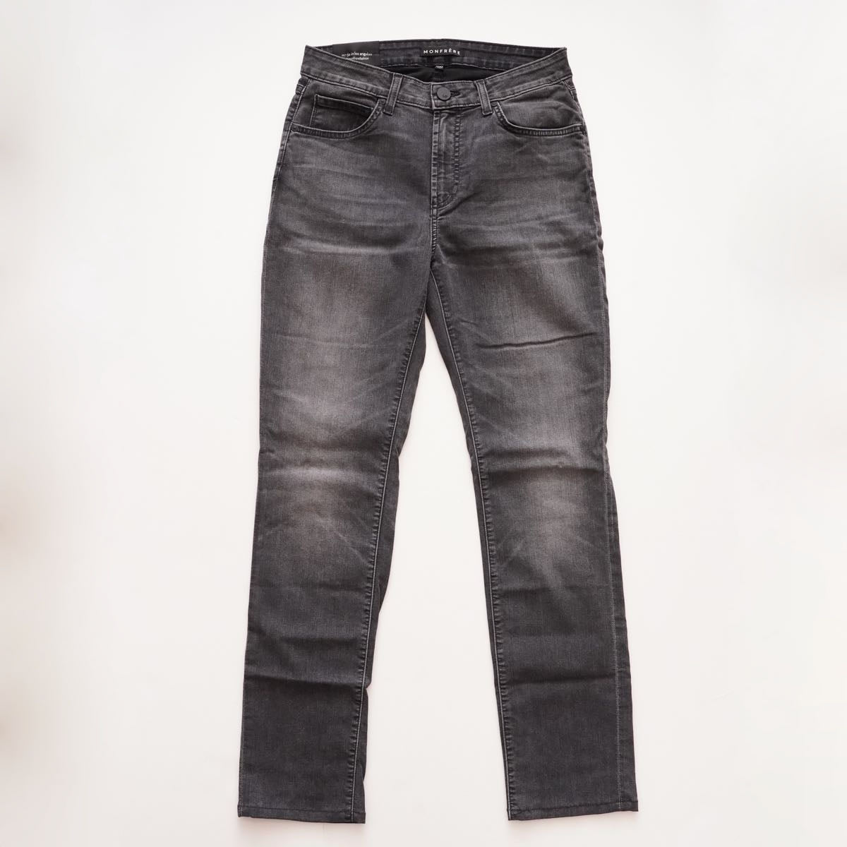 モンフレーレ グレー ストレッチ デニムパンツ ジーンズ アメリカ製 MONFRERE BRANDO STRETCH DENIM PANTS GRAY JEANS MADE IN LOS ANGELES MENS