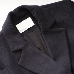 oak + fort オークアンドフォート ブラック Wボタン ウール混コート BLACK W BUTTON WOOL-MIX COAT WOMEN