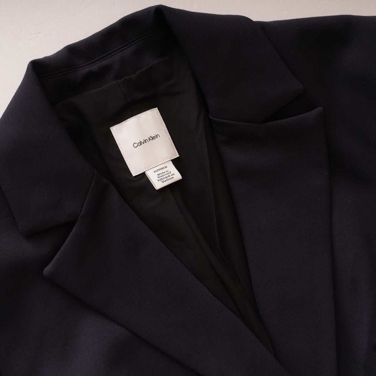 CK カルバンクライン ネイビーブラック1B テーラードジャケット CALVIN KLEIN NAVY-BLACK 1 BUTTON TAILORED JACKET WOMENS