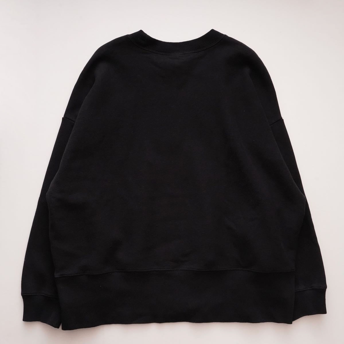 チャンピオン ブラック 超リブ長 リバースウィーブ スウェットシャツ CHAMPION BLACK REVERSE WEAVE SWEAT SHIRT WOMENS