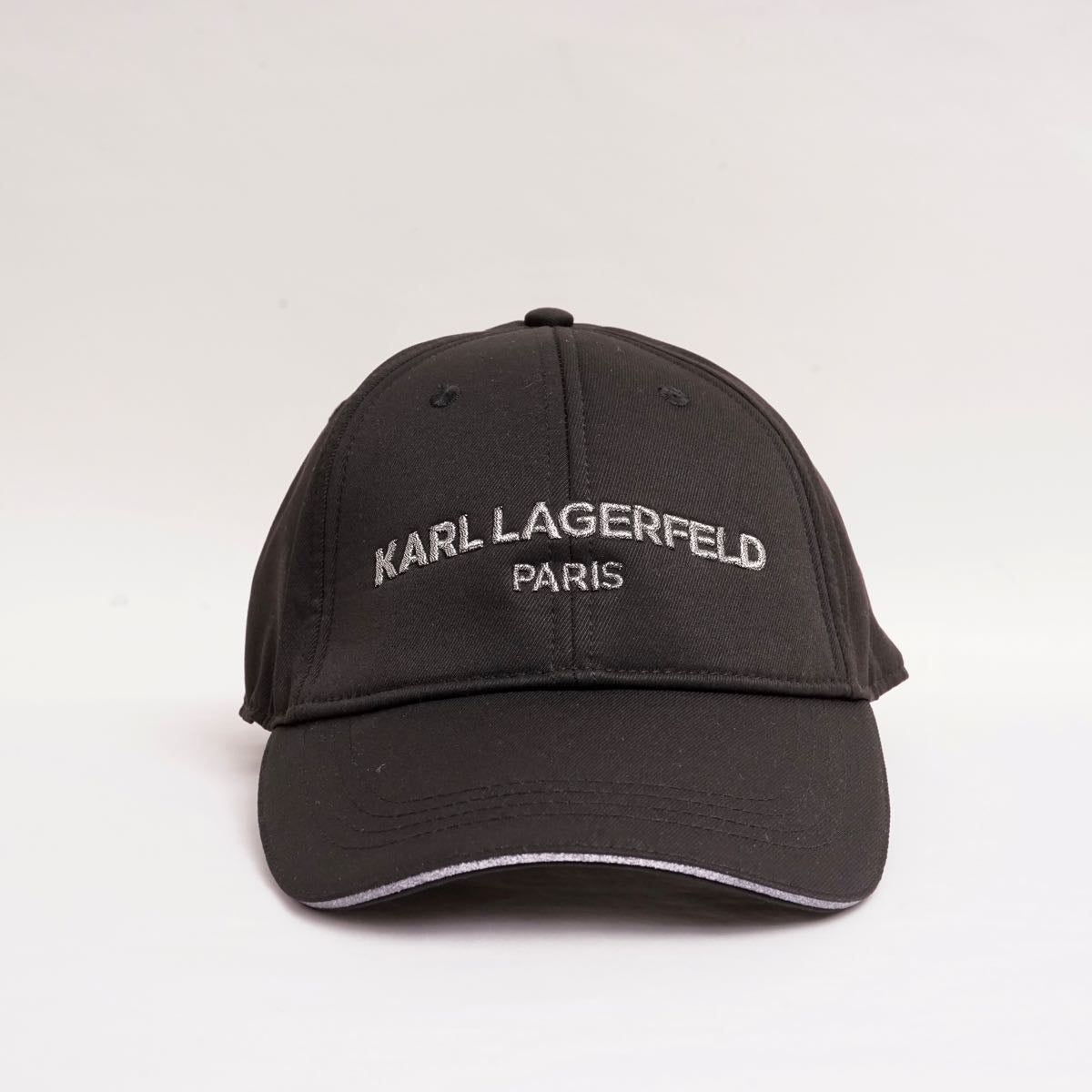 KARL LAGERFELD PARIS カールラガーフェルド パリ ブラック ラメ ロゴキャップ BLACK LOGO CAP