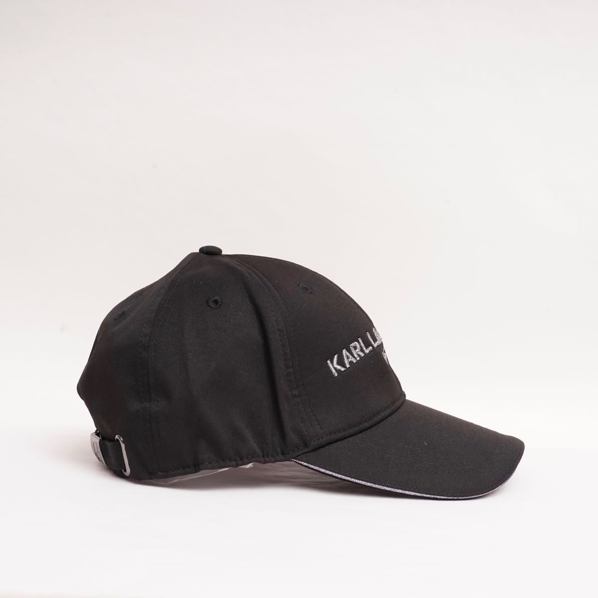 KARL LAGERFELD PARIS カールラガーフェルド パリ ブラック ラメ ロゴキャップ BLACK LOGO CAP