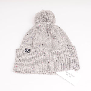 CK カルバンクライン ジーンズ  グレートップ糸 ビーニー ニットキャップ ニット帽 CALVIN KLEIN JEANS GRAY BEANIE KNIT CAP