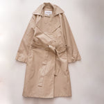 画像をギャラリービューアに読み込む, CK カルバンクライン ベージュ リラックスフィット トレンチコート CALVIN KLEIN BEIGE RELAX-FIT TRENCH COAT WOMENS
