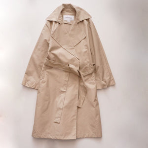 CK カルバンクライン ベージュ リラックスフィット トレンチコート CALVIN KLEIN BEIGE RELAX-FIT TRENCH COAT WOMENS