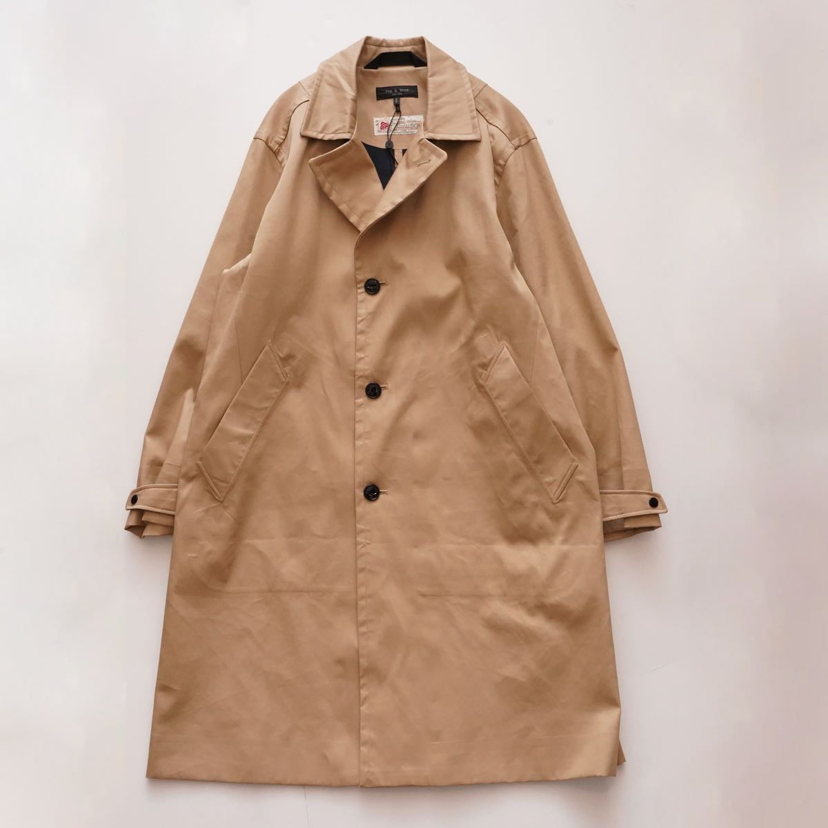 RAG&BONE NEWYORK ラグアンドボーン カーキベージュ オーバーサイズド スレーター トレンチコート ステンカラーコート KHAKI BEIGE SLATER TRENCH COAT MENS