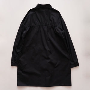 DKNY ダナキャランニューヨーク ブラック 袖ギャザー シャツワンピース BLACK SHIRT DRESS WOMEN