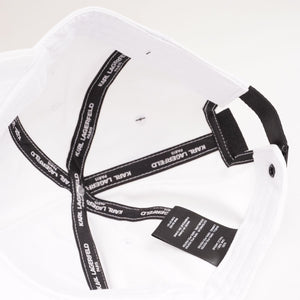 KARL LAGERFELD PARIS カールラガーフェルド パリ ホワイト ロゴキャップ WHITE LOGO CAP