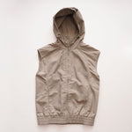 画像をギャラリービューアに読み込む, oak + fort オークアンドフォート ベージュ ナイロン フーディベスト BEIGE NYLON HOODIE VEST
